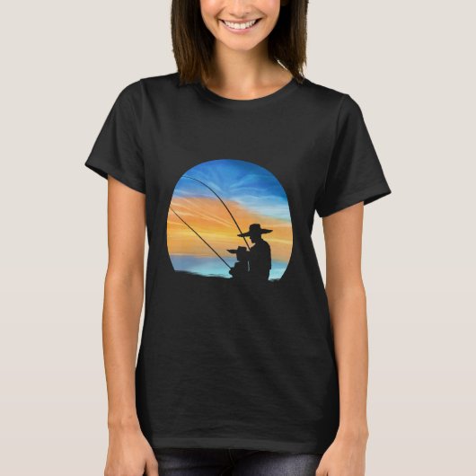 Samen vissen Vader en Zoon T-shirt (Voorkant)