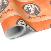 Samen vliegen - gepersonaliseerde Halloween Cadeaupapier (Rol Hoek)