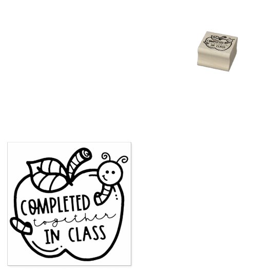 Samen voltooid in de klas Teacher Stamp Rubberstempel (Gestempeld)