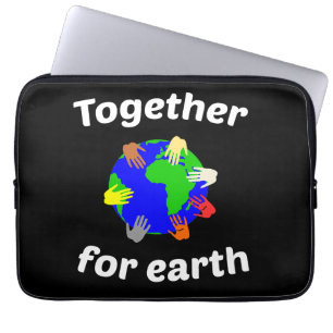 Samen voor aarde laptop sleeve