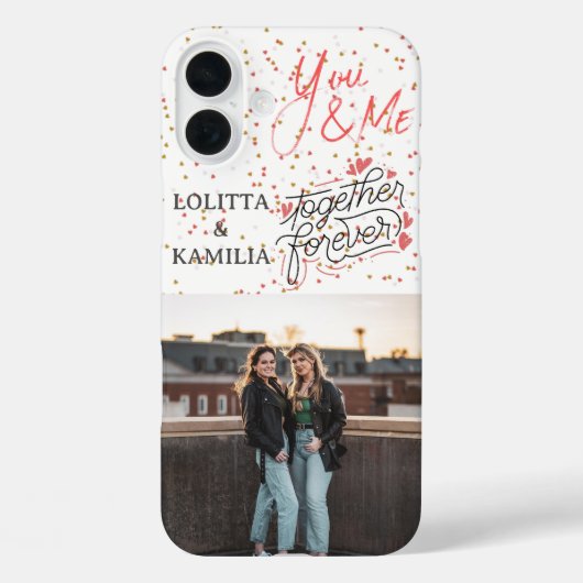 Samen voor altijd | Aangepaste Foto iPhone 16 Hoes (Achterkant)