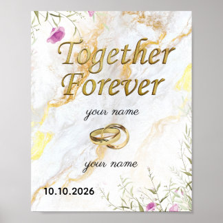 Samen Voor Altijd | Aanpasbare Trouw & Jubileum Poster