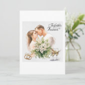 Samen voor altijd bruiloft uitnodiging (Staand voorkant)