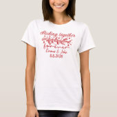 Samen Voor Altijd Custom Trouw Rode T-shirt (Voorkant)