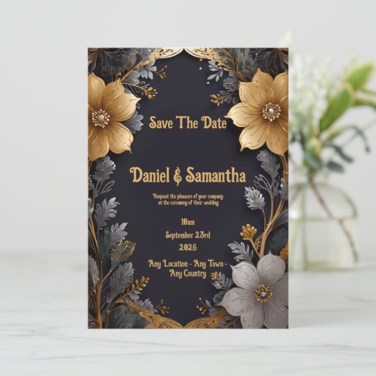 Samen voor altijd: een viering van de gouden liefd kaart (Staand voorkant)