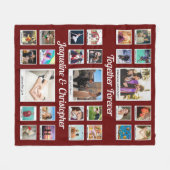 Samen voor altijd fotocollage fleece deken (Voorkant (Horizontaal))