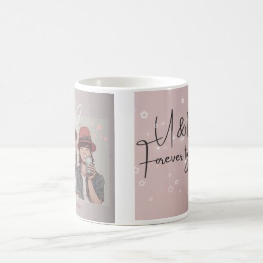 Samen voor altijd gedrukte mok (Center)