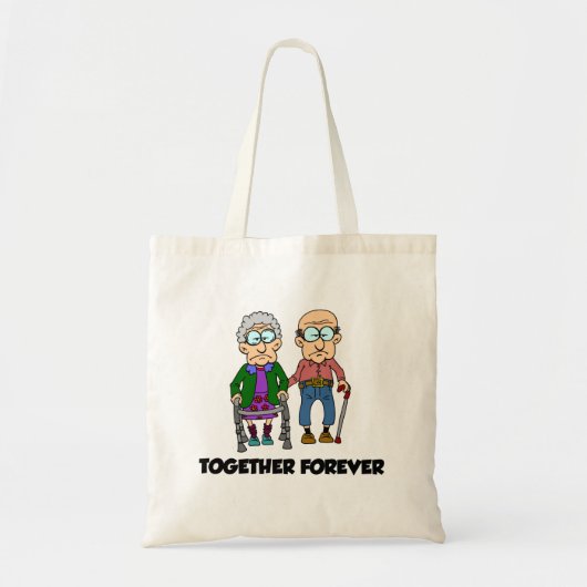 Samen Voor Altijd Jubileum Oud Koppel Tote Bag (Voorkant)