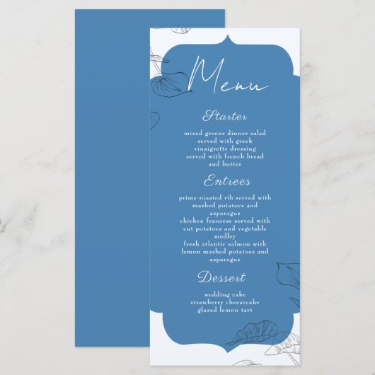 Samen Voor Altijd Menu (Voorkant / Achterkant)