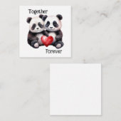 Samen voor altijd Panda paar Informatiekaartje (Voorkant / Achterkant)
