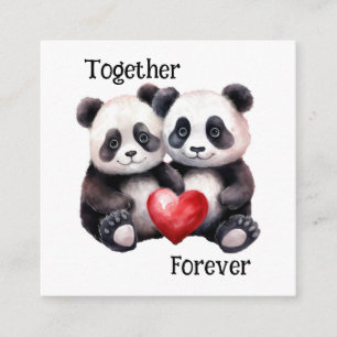 Samen voor altijd Panda paar Informatiekaartje