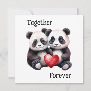 Samen voor altijd Panda paar Save The Date