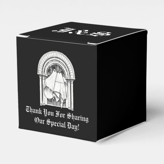 Samen voor altijd spookhuwelijk bedankdoosjes (Voorkant Zijde)