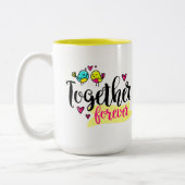 Samen Voor Altijd Tweekleurige Koffiemok (Links)