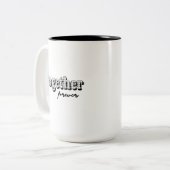 Samen voor altijd tweekleurige koffiemok (Voorkant links)