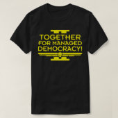 samen voor beheerde democratie Helledivers T-shirt (Design voorkant)
