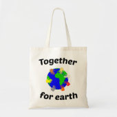 samen voor de aarde tote bag (Voorkant)