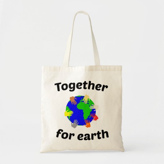 samen voor de aarde tote bag (Voorkant)