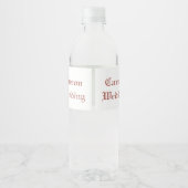 Samen voor de ooit gepersonaliseerde bruiloft waterfles etiket (Achterkant)