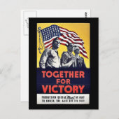 Samen voor de overwinning briefkaart (Voorkant / Achterkant)