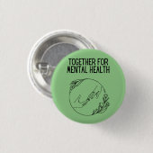 Samen voor geestelijke gezondheid ronde button 3,2 cm (Voorkant /achterkant)