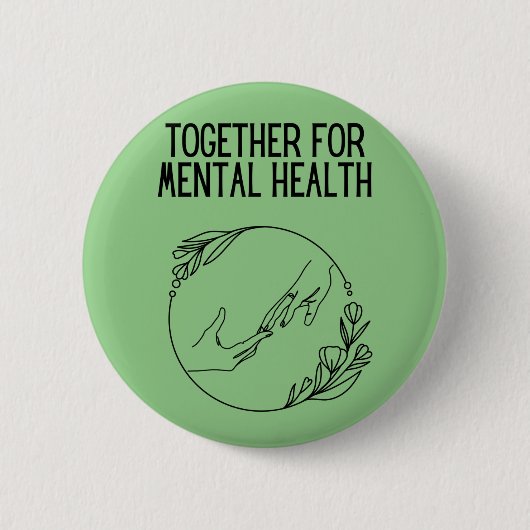 Samen Voor Geestelijke Gezondheid Ronde Button 5,7 Cm (Voorkant)