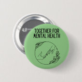 Samen Voor Geestelijke Gezondheid Ronde Button 5,7 Cm (Voorkant /achterkant)