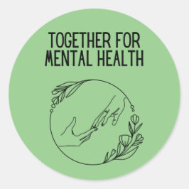 Samen Voor Geestelijke Gezondheid Ronde Sticker