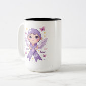 Samen voor genezing tweekleurige koffiemok (Voorkant links)