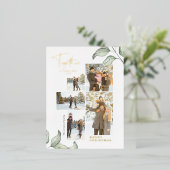 Samen voor kerstfoto Gold Folie Feestdagen Briefkaart (Staand Voorkant)