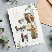 Samen voor Kerstmis 5 Foto Collage Gold Folie Feestdagenkaart