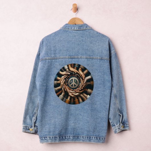 Samen voor Vrede - vele handen Denim Jacket (Hangar)
