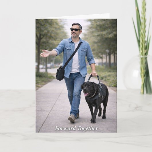 Samen Vooruit – Geleidehond Zwarte Labrador Kaart (Voorkant)