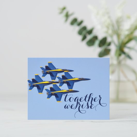 Samen vormen we het Briefkaart van Blauwe Angels (Staand voorkant)