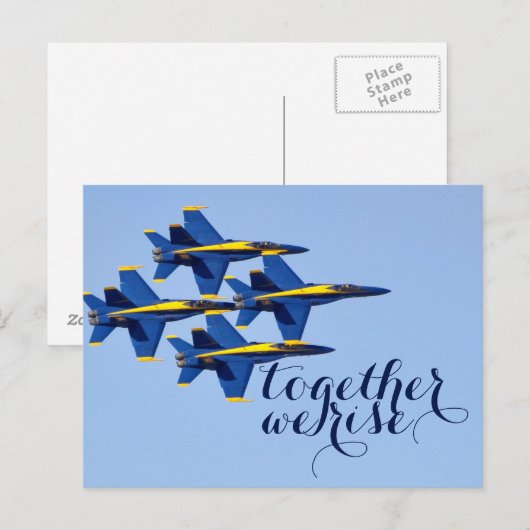 Samen vormen we het Briefkaart van Blauwe Angels (Voorkant / Achterkant)