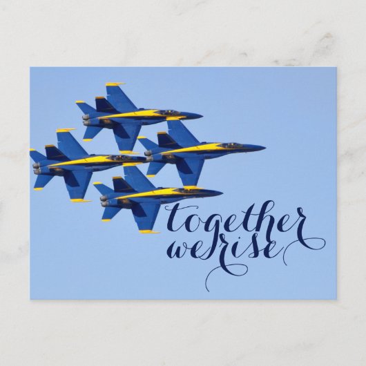 Samen vormen we het Briefkaart van Blauwe Angels (Voorkant)