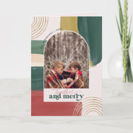 Samen & Vrolijk | Foto Arch Moderne Kerstmis Notitiekaartje