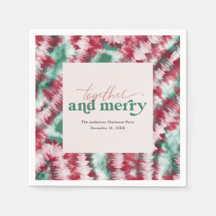 Samen & Vrolijk   Moderne Kerst Tie-Dye Servet