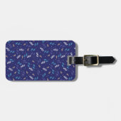 Samen wandelen: Avontuurlijke voetafdruk Silhouet Bagagelabel (Voorkant horizontaal)