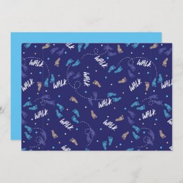 Samen wandelen: Avontuurlijke voetafdruk Silhouet Feestdagenkaart