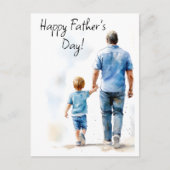 Samen Wandelen Vaderdag Briefkaart (Voorkant)