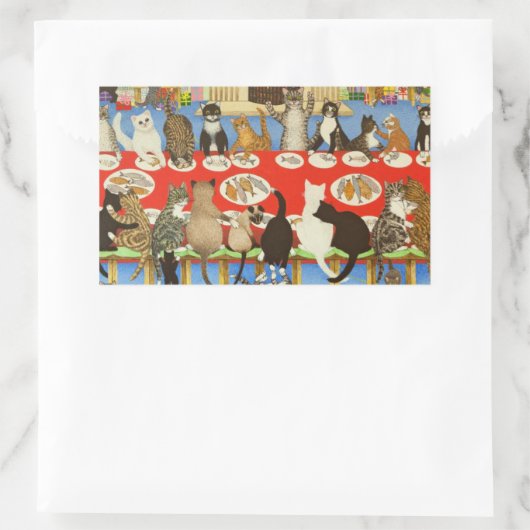 Samen werken 2012 rechthoekige sticker (Tas)