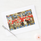 Samen werken 2012 rechthoekige sticker (Envelop)