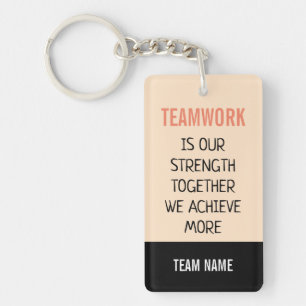 Samen werken we aan meer typografie sleutelhanger