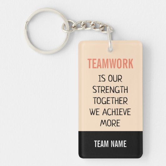 Samen werken we aan meer typografie sleutelhanger (Voorkant)