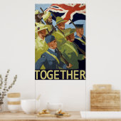 "Samen" WW2 Propaganda-Poster Poster (Keuken)