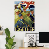 "Samen" WW2 Propaganda-Poster Poster (Thuiskantoor)