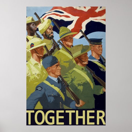 "Samen" WW2 Propaganda-Poster Poster (Voorkant)