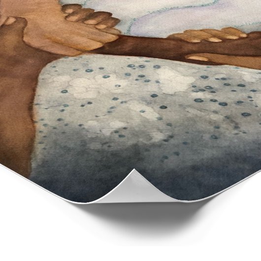 Samen zijn we allemaal één 13 x 10 inch poster (Hoek)