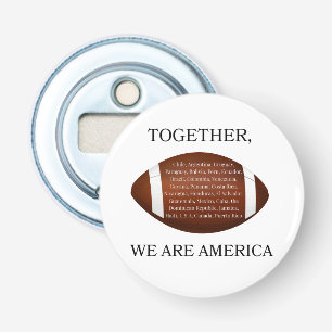 Samen zijn we Amerika Button Flesopener